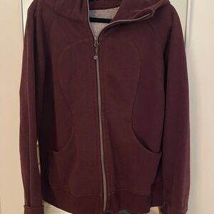 Lululemon Athletica Maroon Zip-Up Jacket